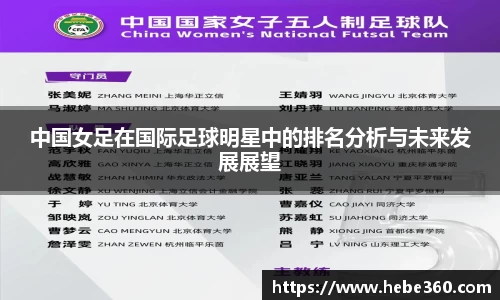 中国女足在国际足球明星中的排名分析与未来发展展望